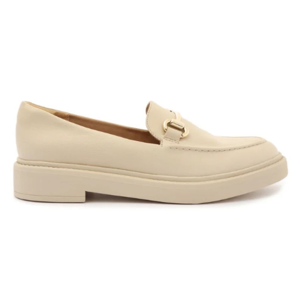 Mocassim Anacapri Flatform Bone Bridão Feminino Branco 1