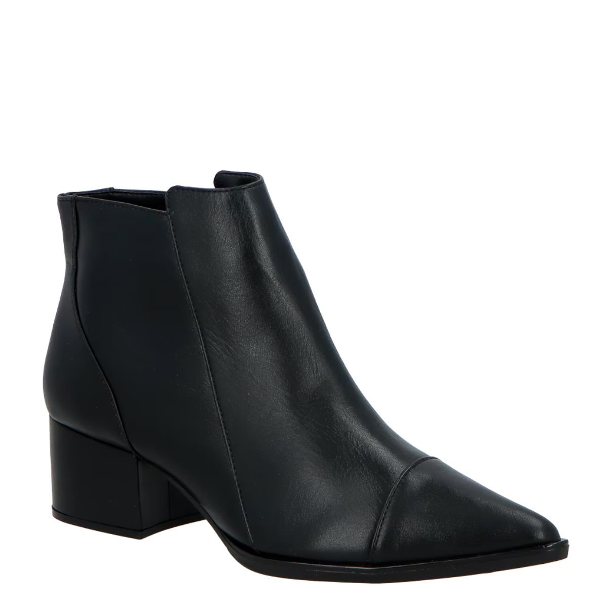 BOTA LUIZA BARCELOS CANO CURTO EM COURO Preto 2