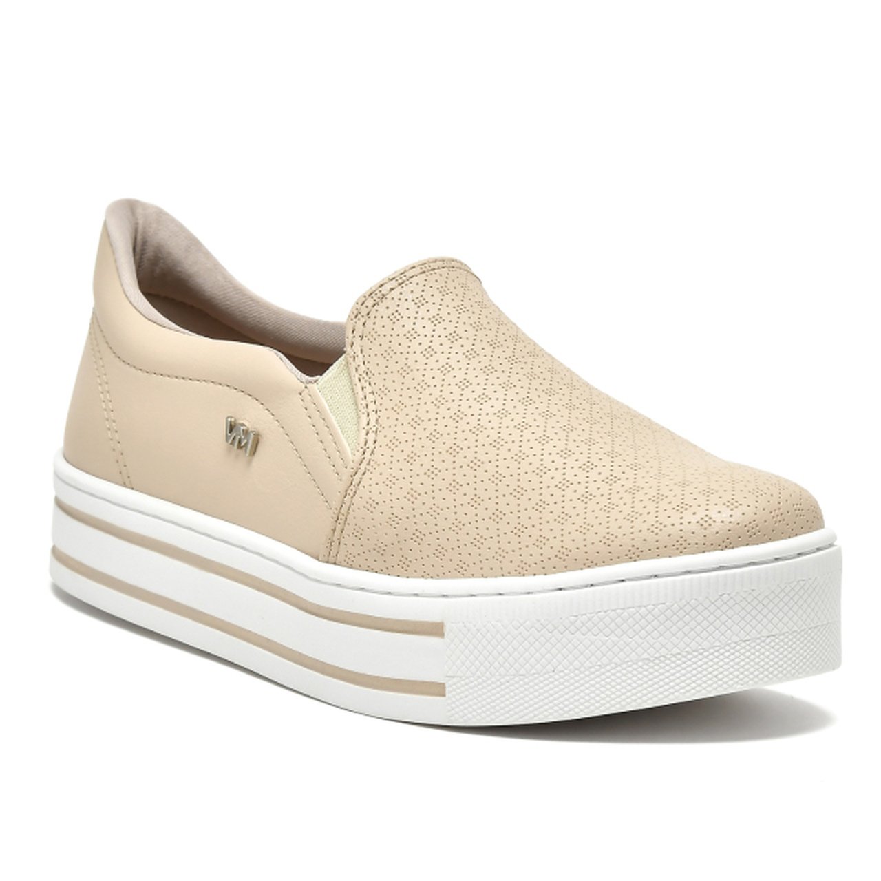 Tênis Via Marte Slip On Feminino 23-11808 Bege