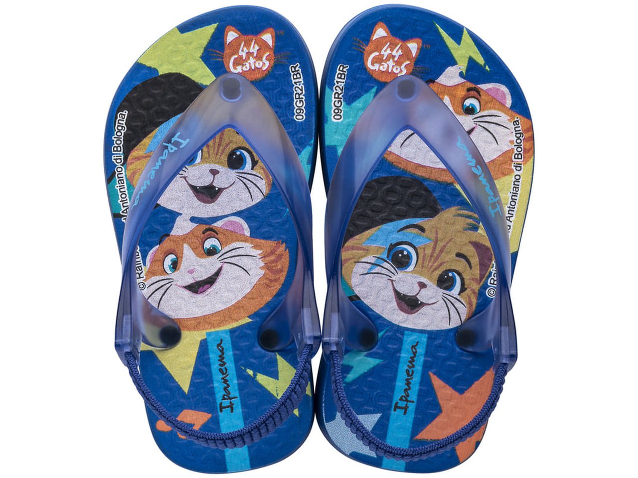 Chinelo ipanema infantil menino 44 gatos azul 26808 Azul 1