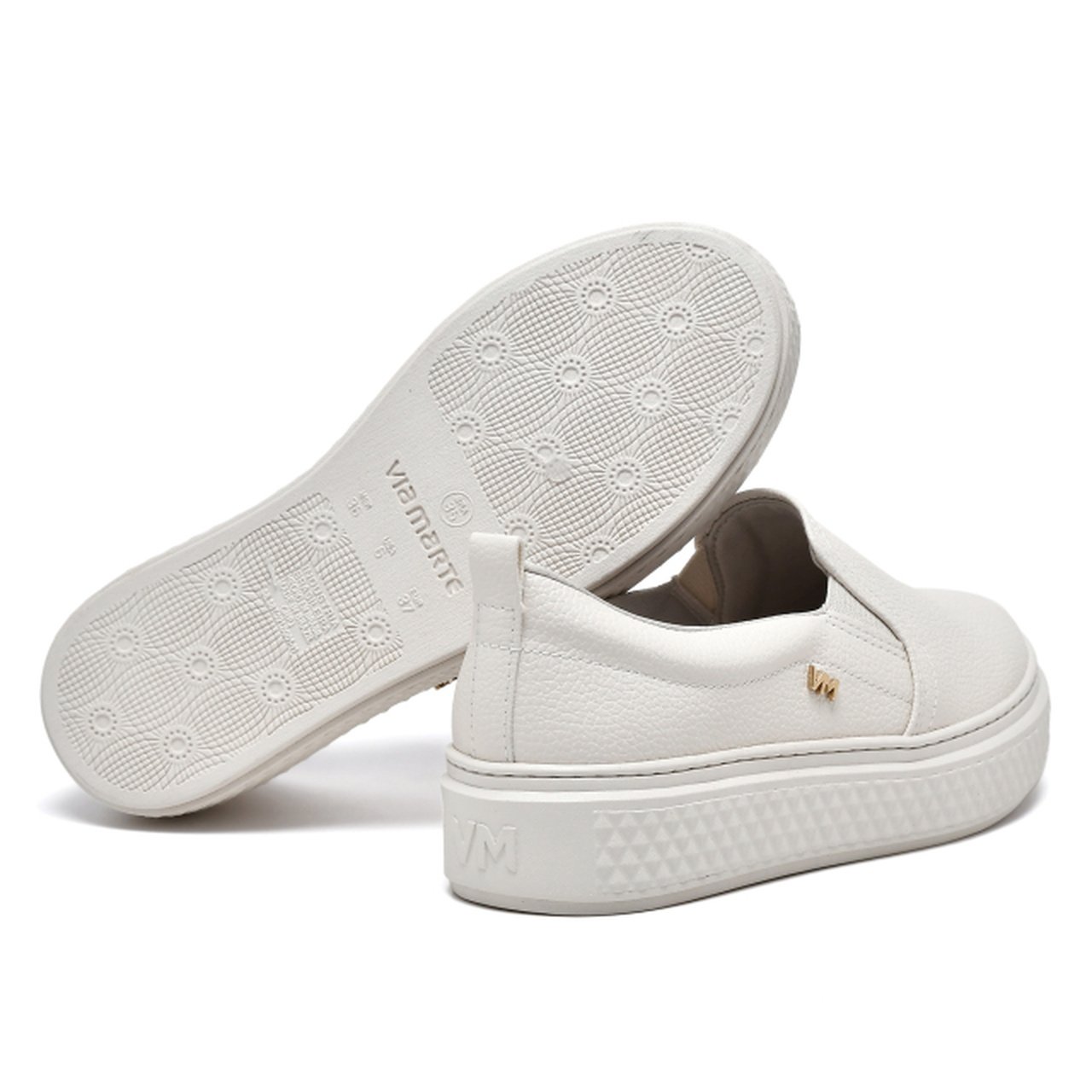 Tênis Slip On Via Marte Feminino 23-15007 Branco 5