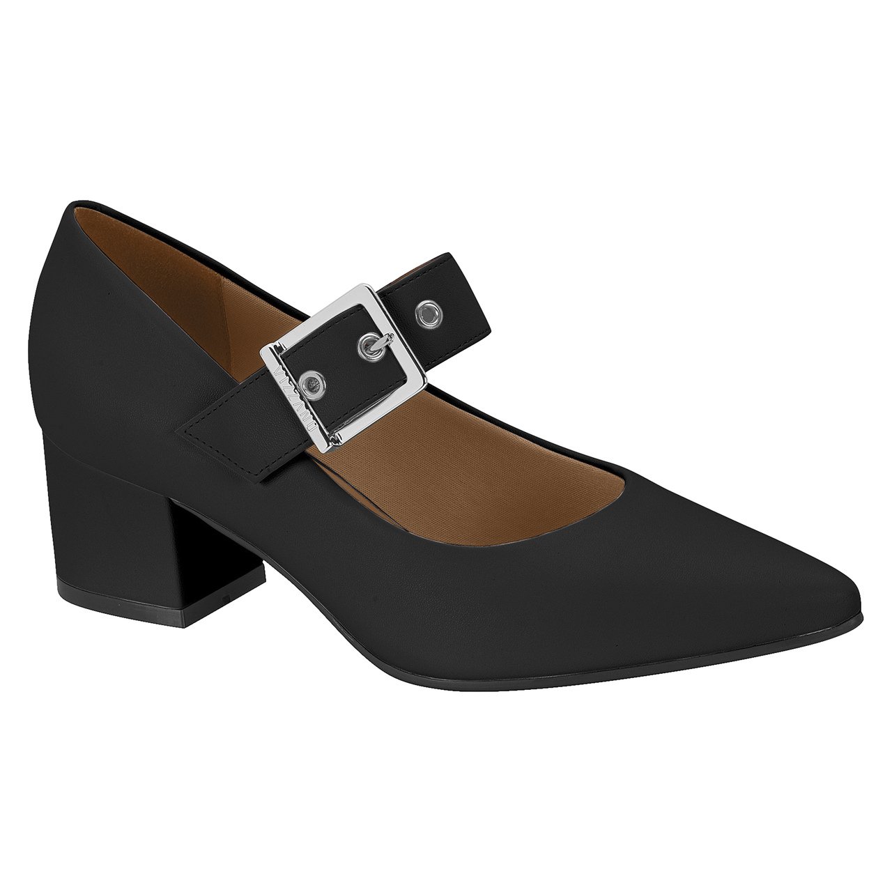 Sapato Scarpin Vizzano Femininoo Salto Baixo 1220.359 Preto 2