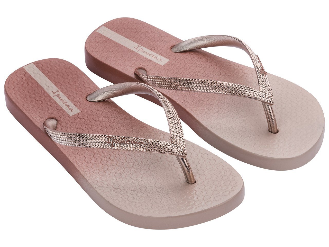 Chinelo Ipanema Blush feminino metalizado 26580 Rose Rosa 1