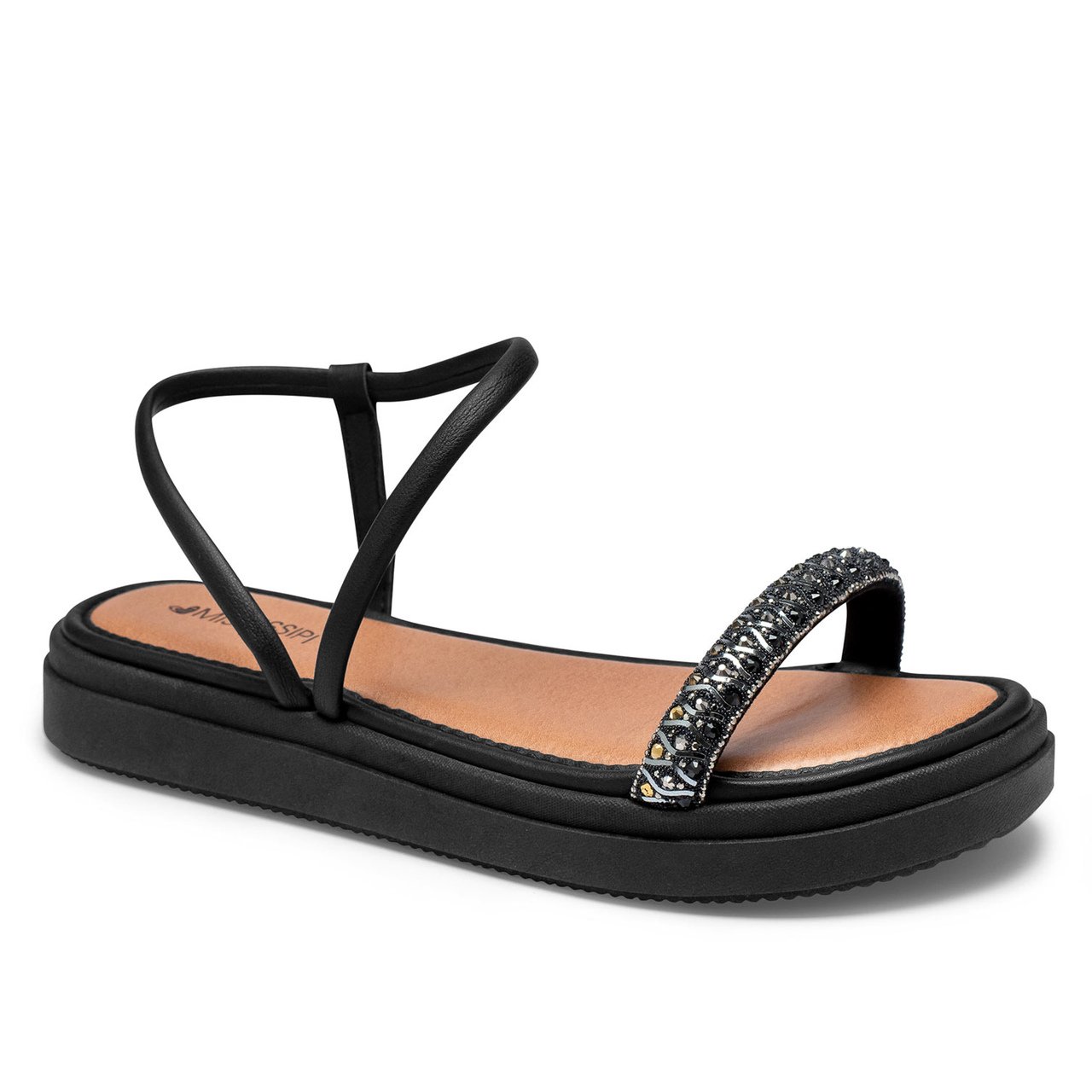 Sandália Flatform Missisipi Feminina MI242 Preto 1