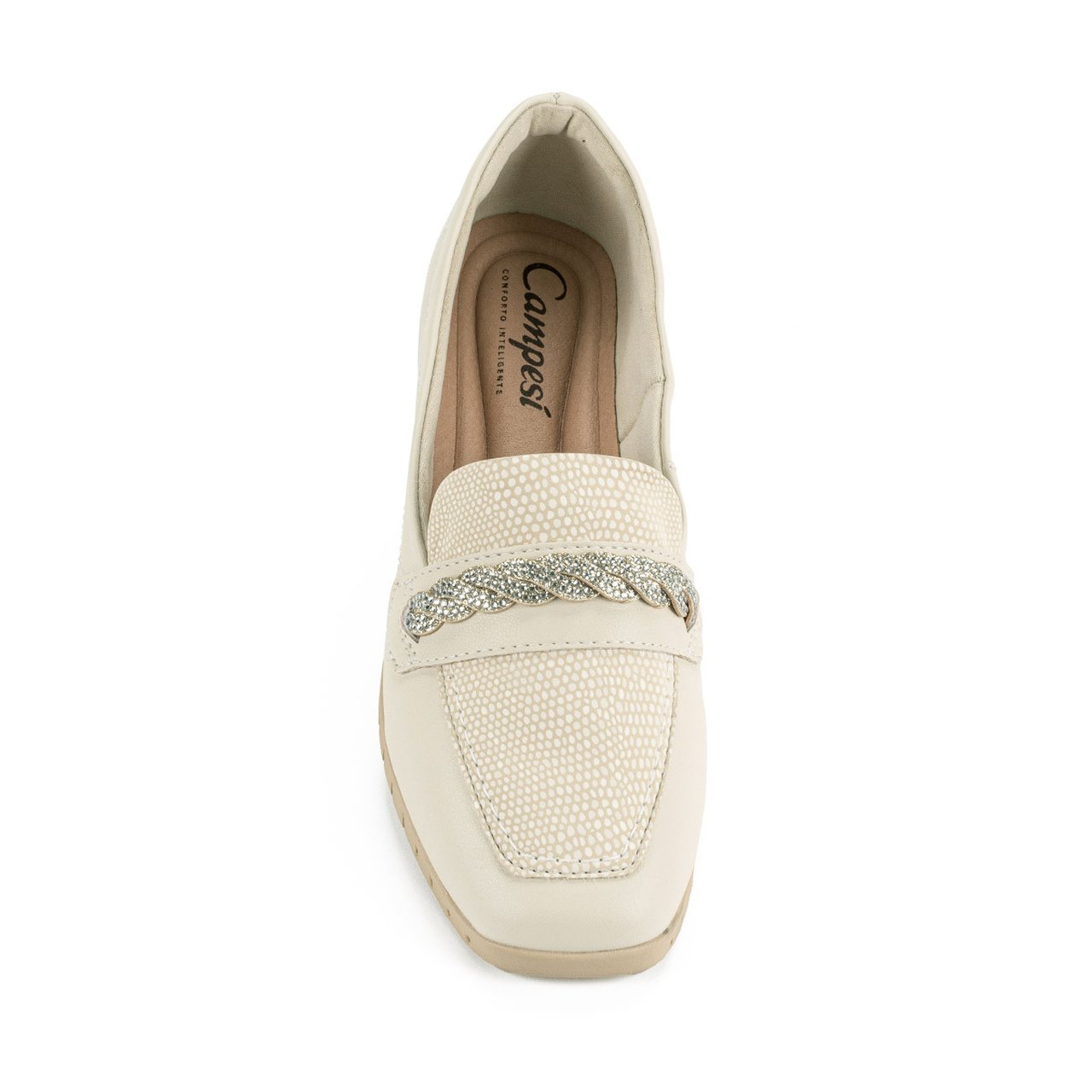 Sapato Campesí Loafer Feminino L9167 Bege 4