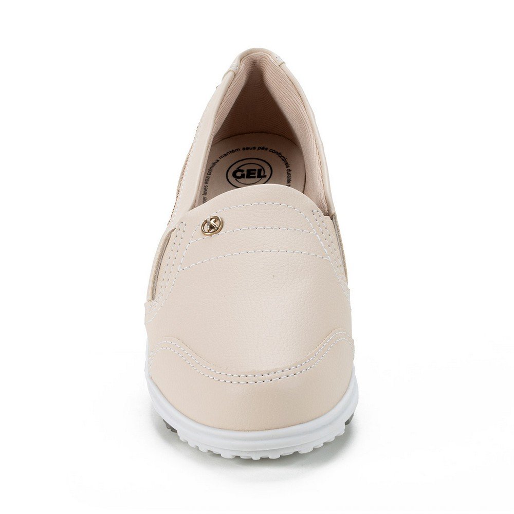 Tenis Slip On Feminino Kolosh Calce Facil Confortavel Bege 2
