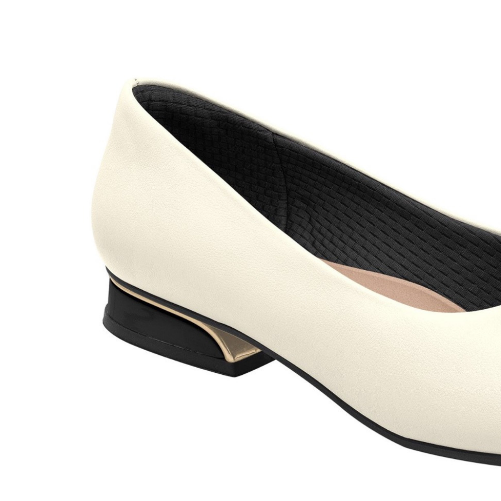 Sapato Feminino Confortavel Piccadilly Maxi Therapy Joanete Branco 3