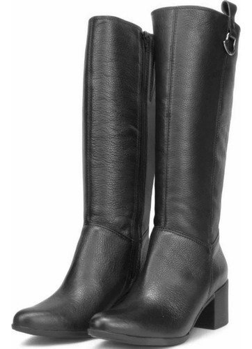 Bota Cano Alto Bottero Confortavel Burnish Preto 4