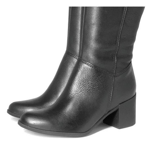 Bota Cano Alto Bottero Confortavel Burnish Preto 5