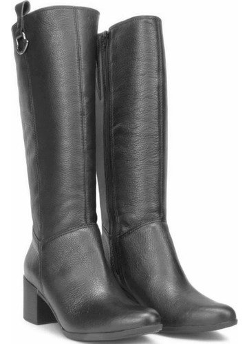 Bota Cano Alto Bottero Confortavel Burnish Preto 6