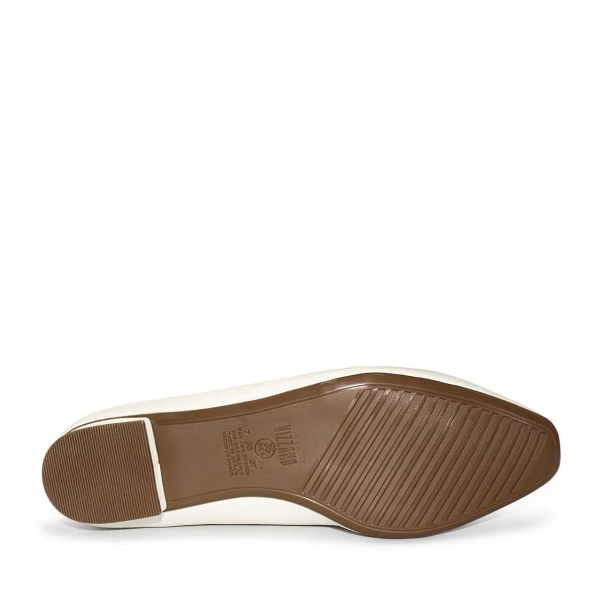 Vizzano Mocassim Feminino Bico Quadrado Confortavel Branco 2