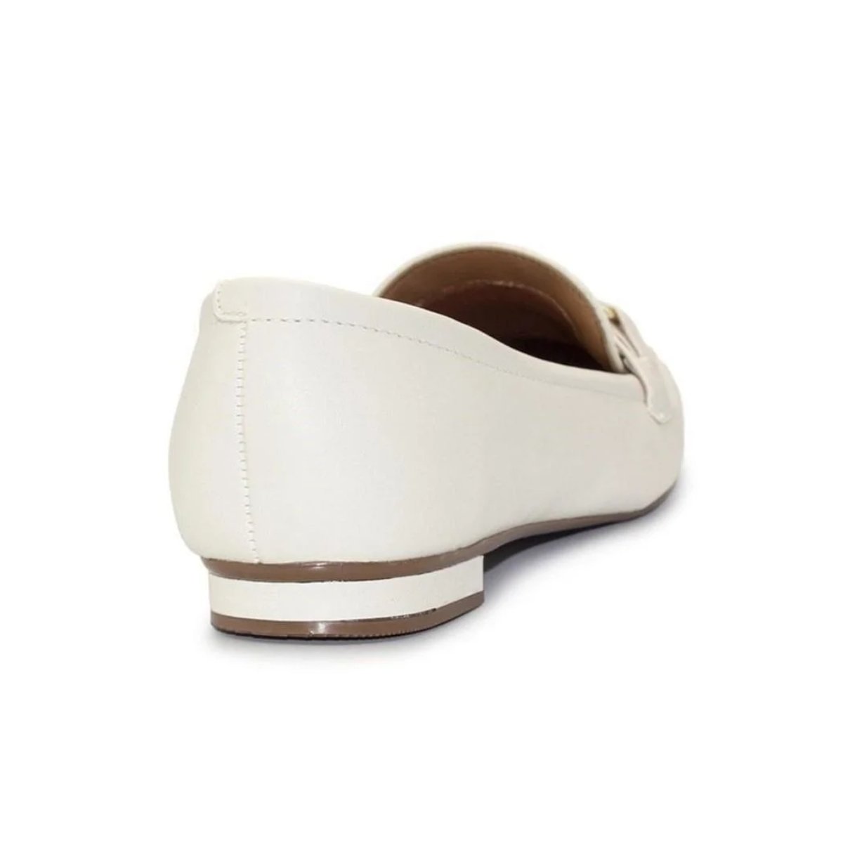 Vizzano Mocassim Feminino Bico Quadrado Confortavel Branco 3