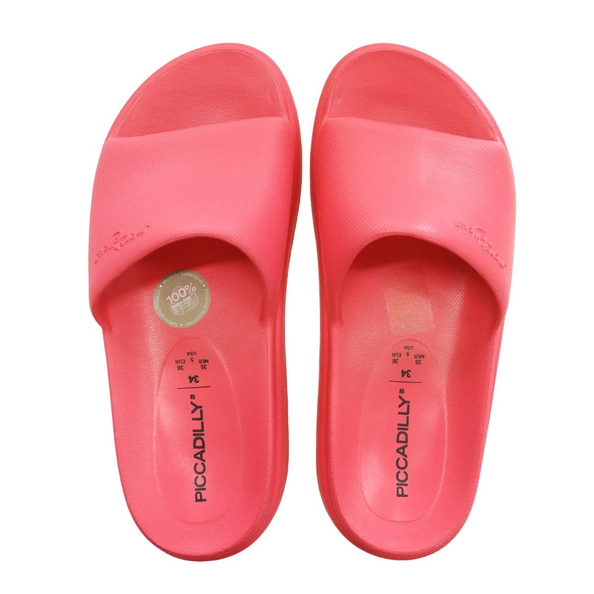 Chinelo Piccadilly Marshmallow Leve Conforto Ortopedico Pitaya 1