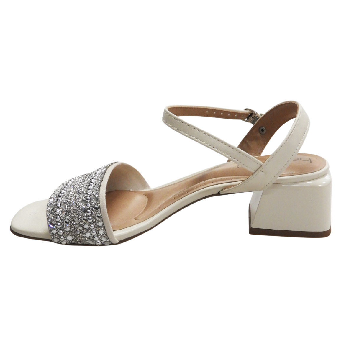 Sandalia Beira Rio Conforto Feminina Casual Leve Brilhos Off White 3