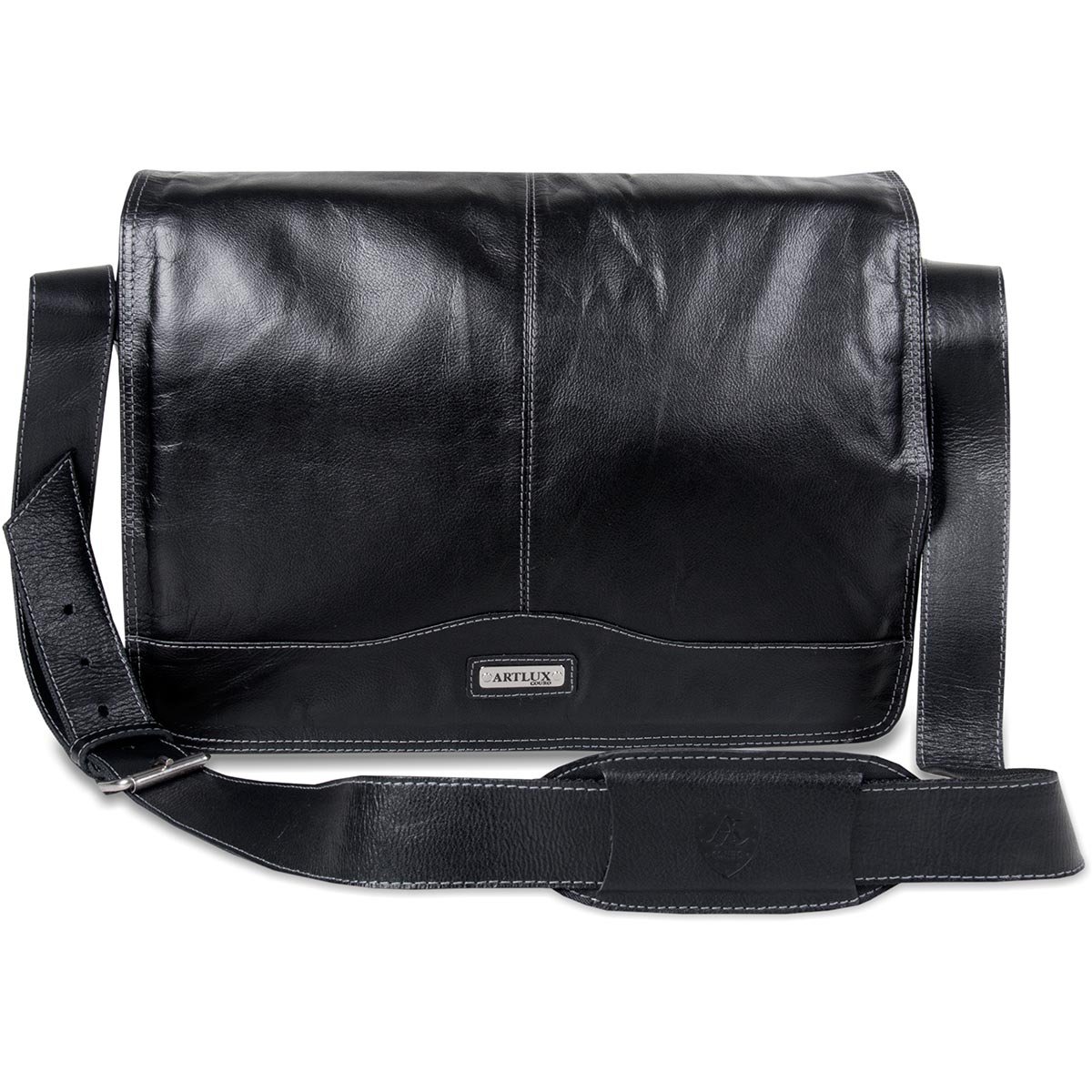Bolsa Transversal em Couro Artlux 1202 Preto 7
