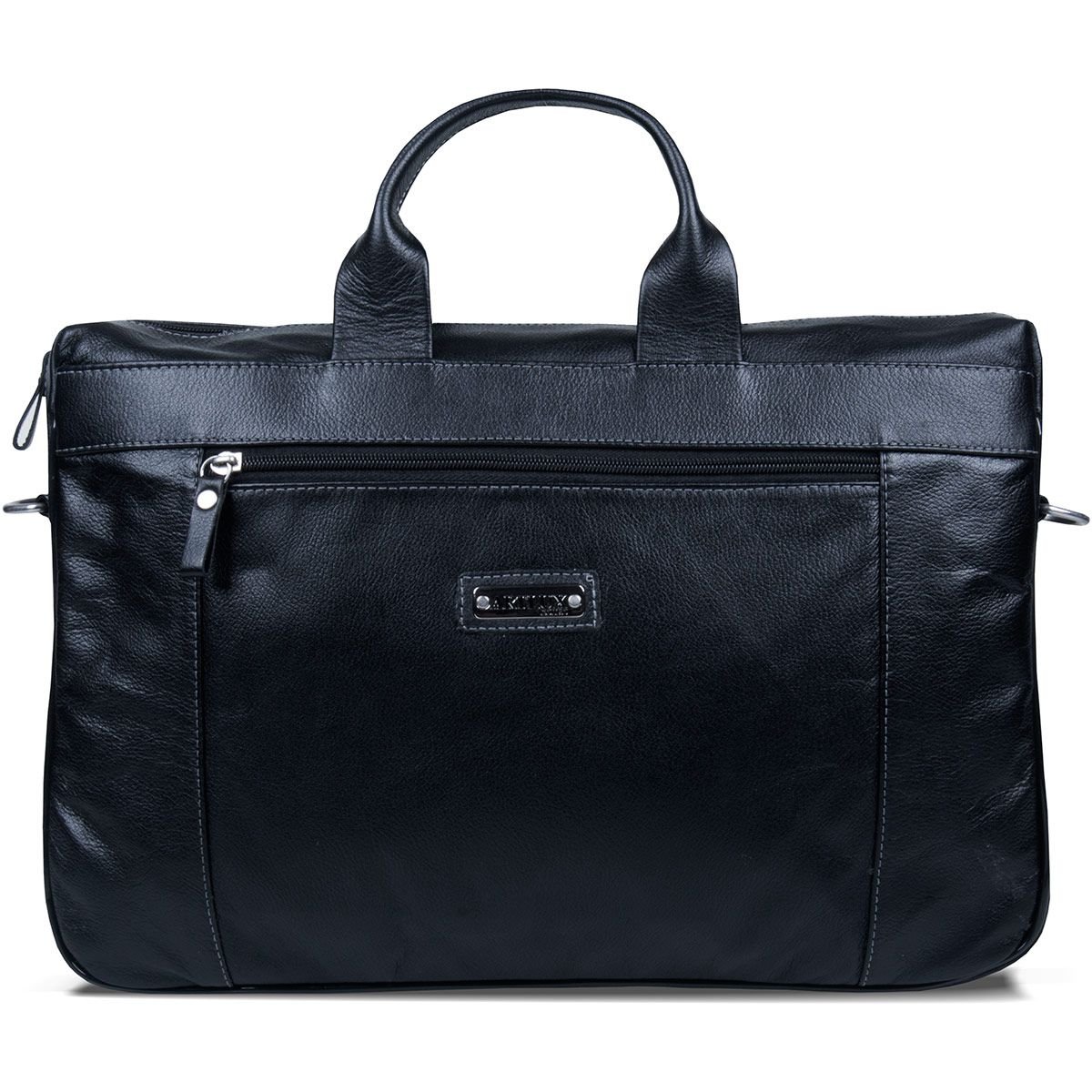 Pasta Transversal em Couro c/ Alca Artlux 1204 Preto 2