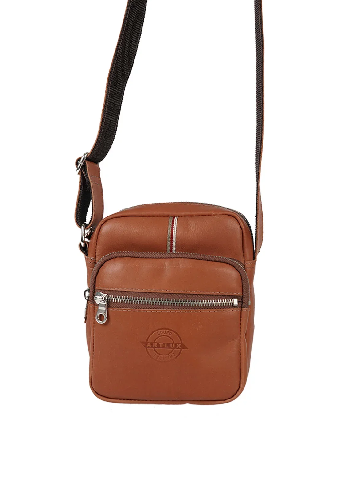 Shoulder Bag em Couro Artlux 1401 Marrom 2