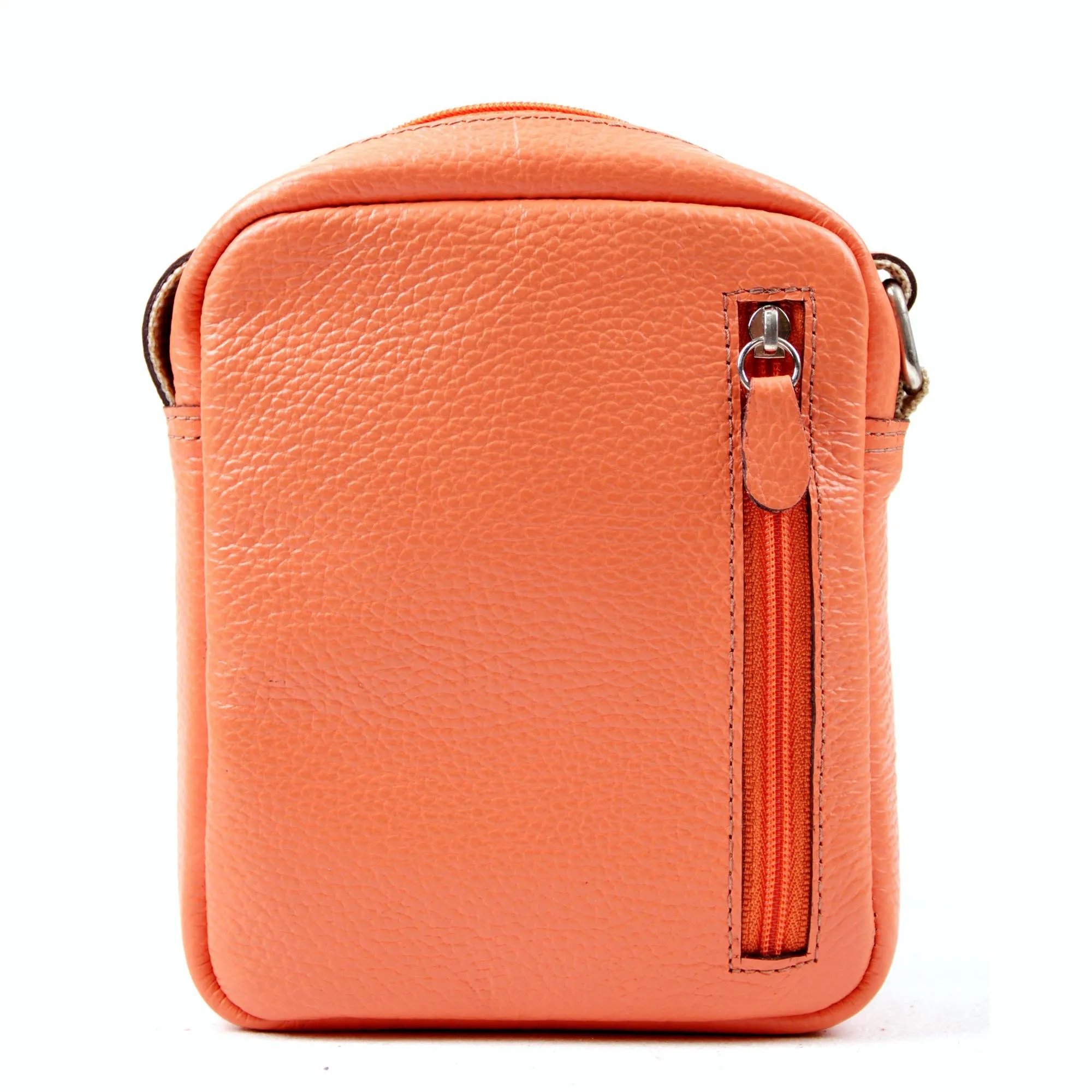 Shoulder Bag em Couro Artlux 1404 Laranja 3