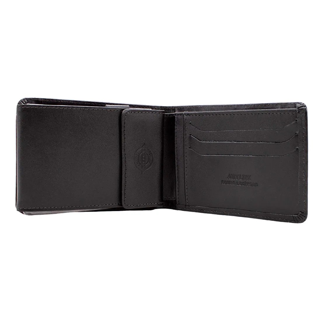 Carteira Masculina em Couro Artlux 004 Preto 2
