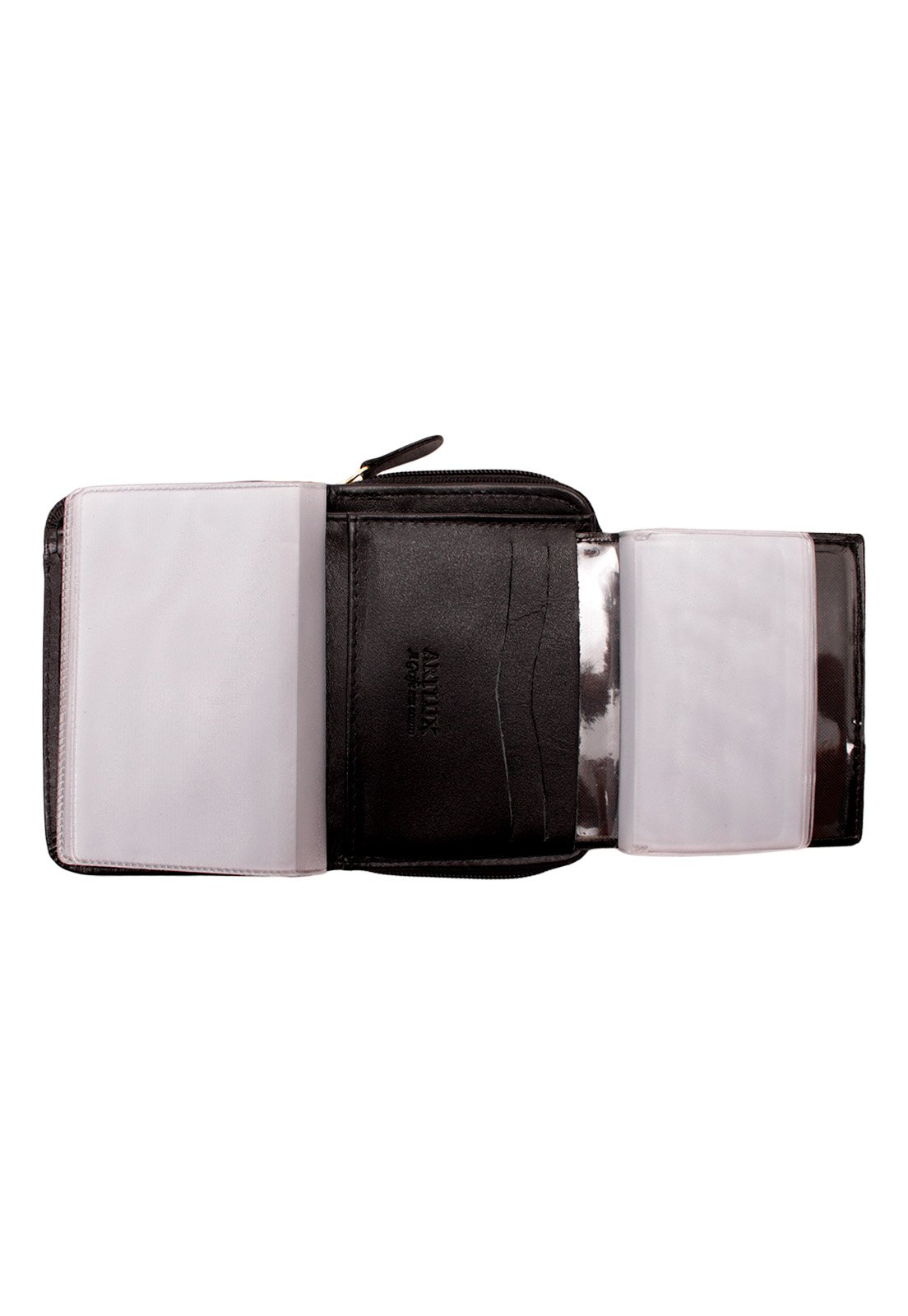 Carteira Feminina em Couro Artlux 332 Preto 4