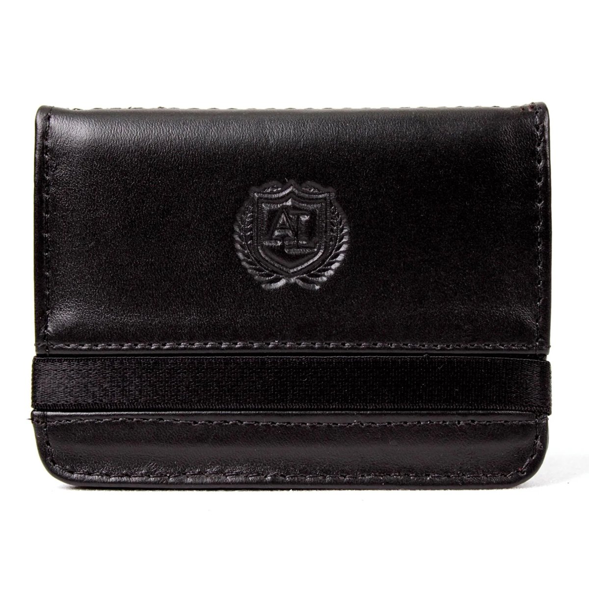 Carteira Slim de Couro com Elastico 364 Preto 3