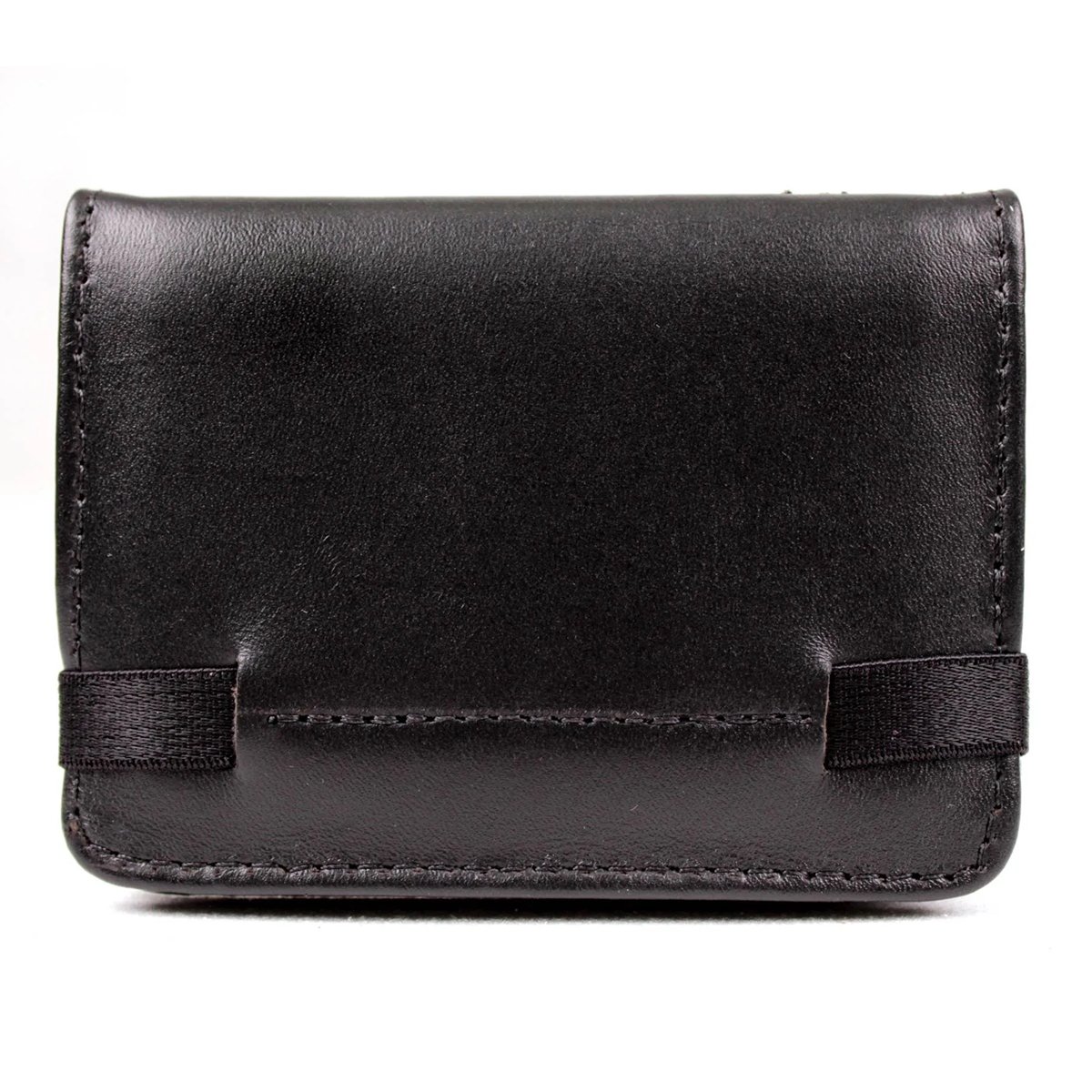 Carteira Slim de Couro com Elastico 364 Preto 4