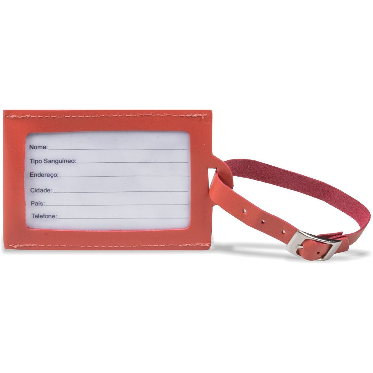 Tag de Identificacao em Couro para Malas Artlux ID001 Laranja 1