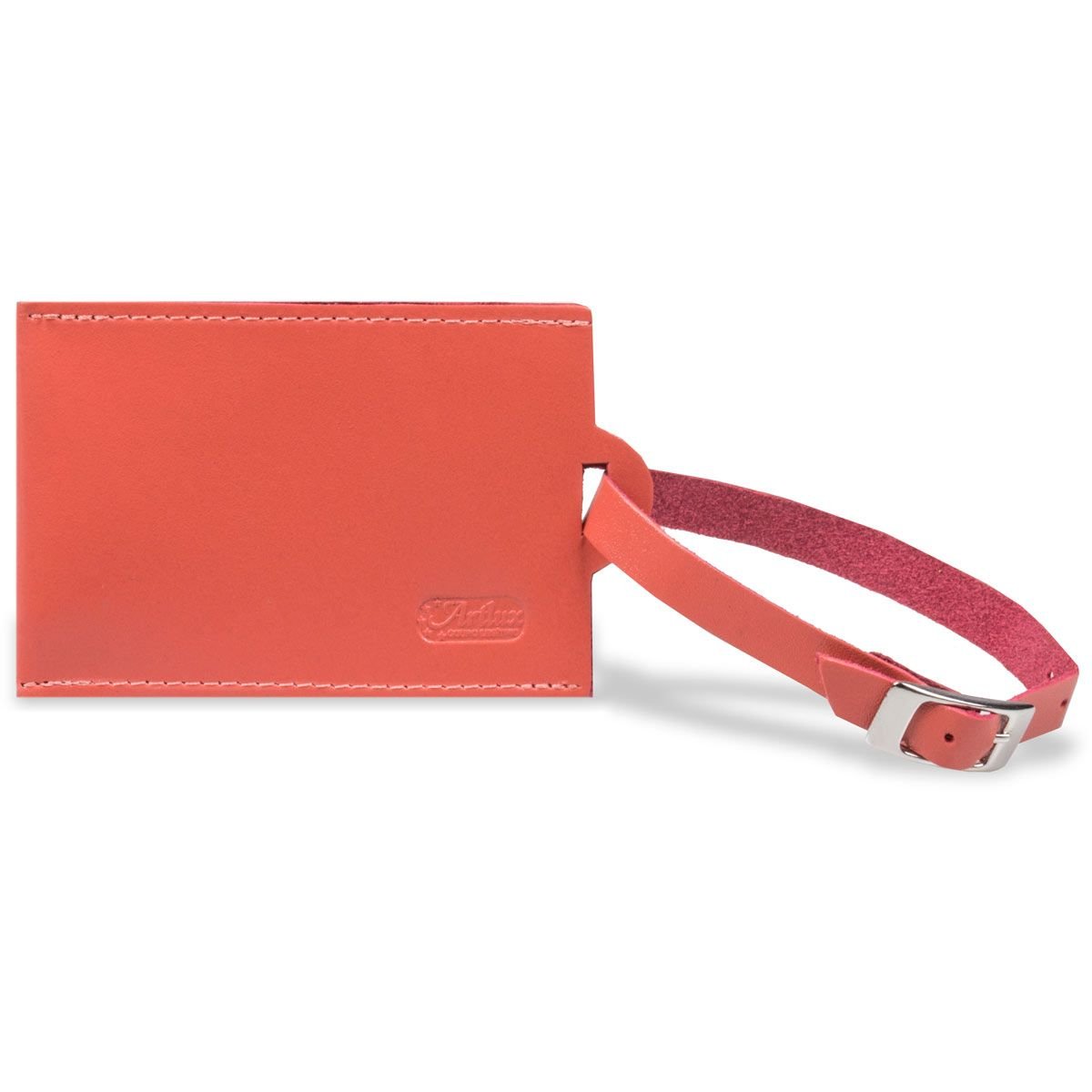 Tag de Identificacao em Couro para Malas Artlux ID001 Laranja 2