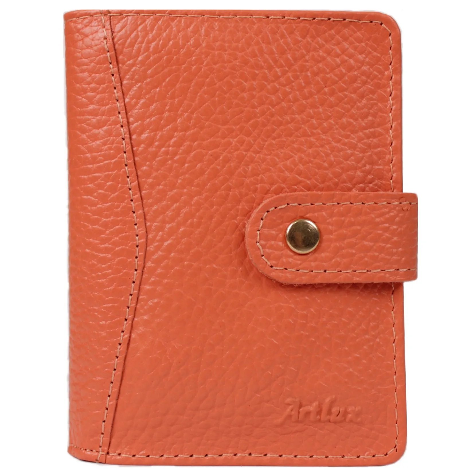 Carteira Antifurto em Couro Artlux 3024 Laranja 1
