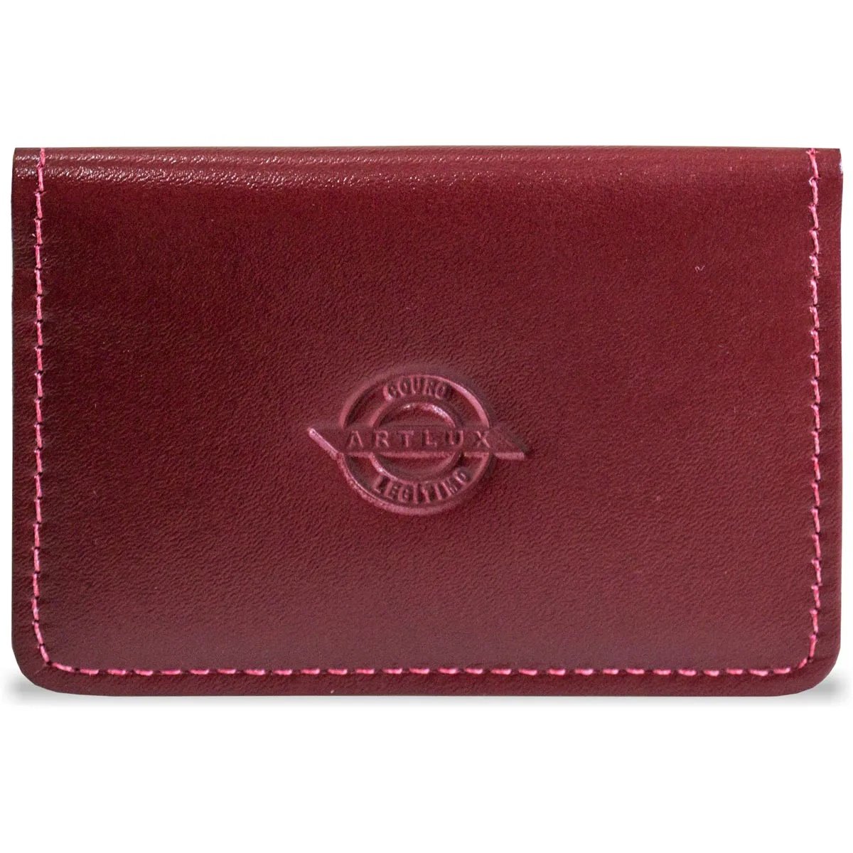Porta Cartao em Couro Artlux 007 Vermelho 1