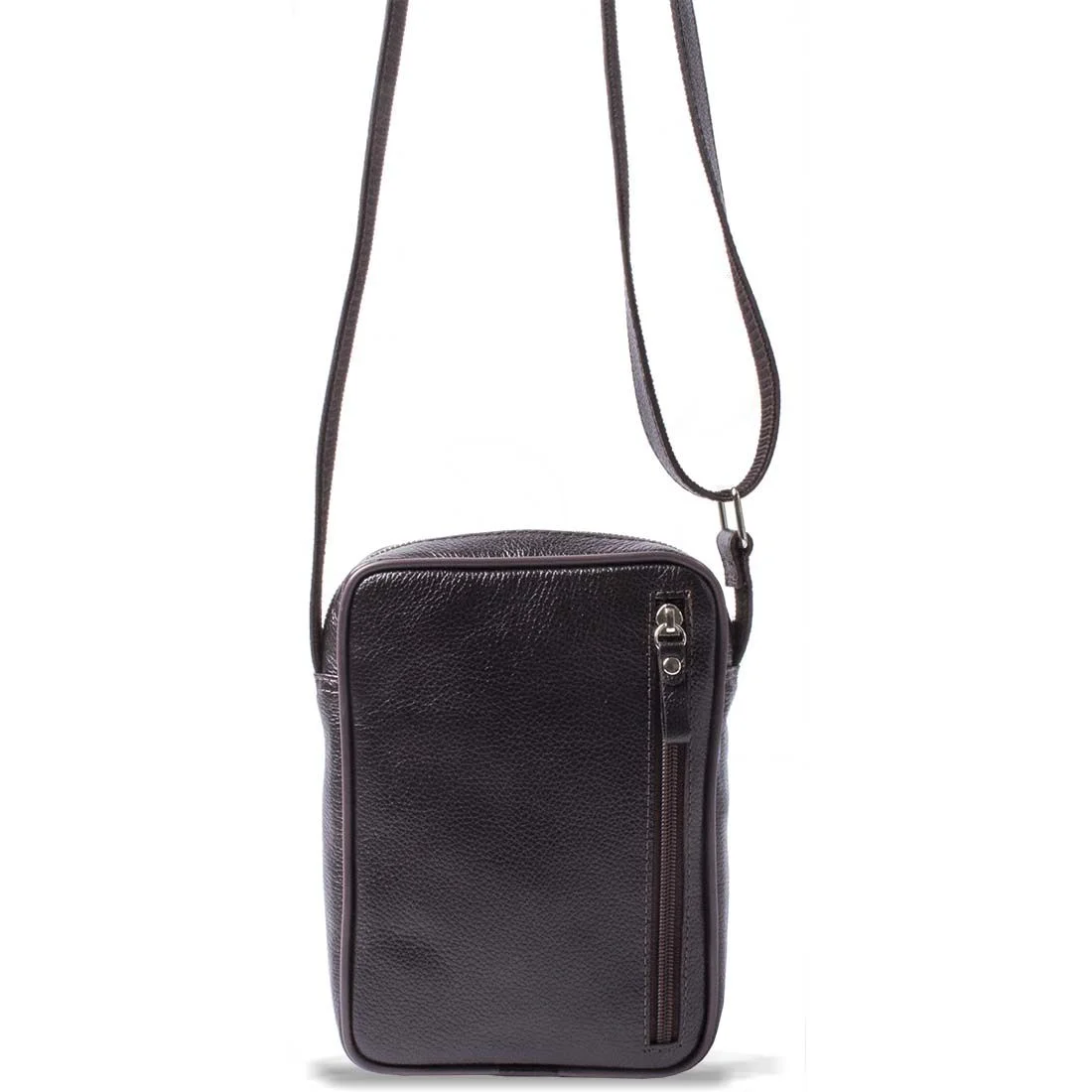 Shoulder Bag em Couro Artlux 1346 Marrom Escuro 2