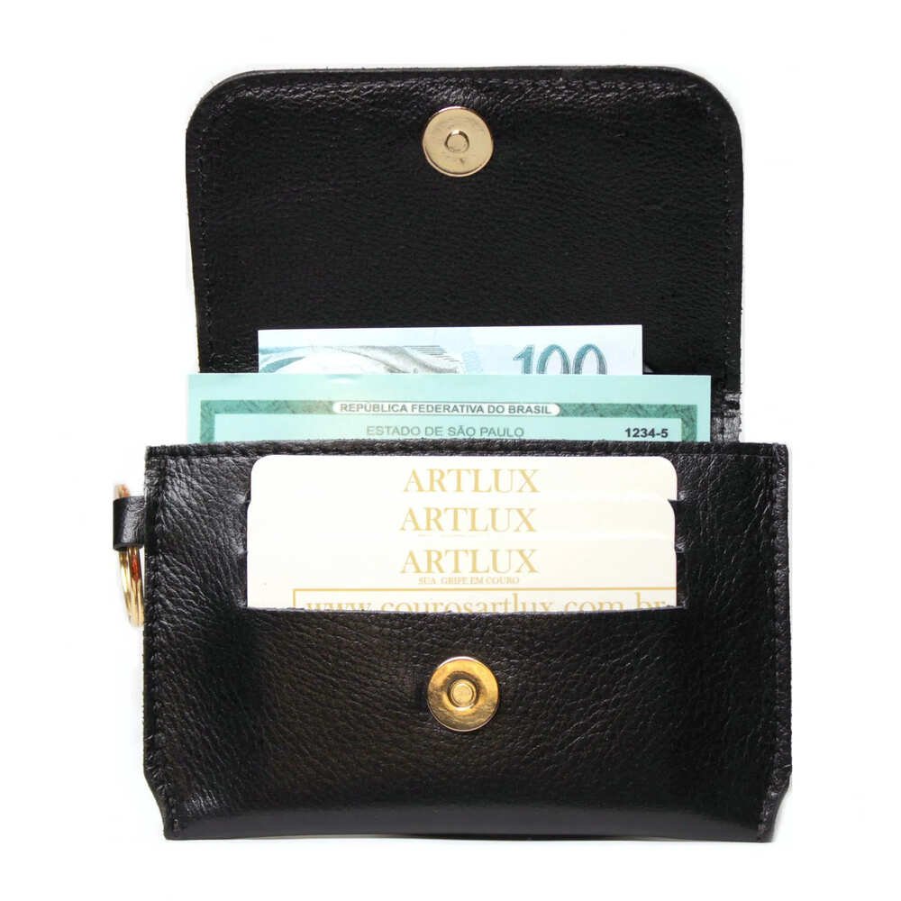 Carteira Feminina em Couro Artlux 3067 Preto 2