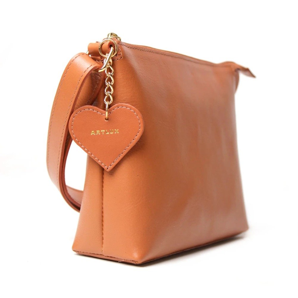 Bolsa Transversal em Couro Artlux 9061 Caramelo 2