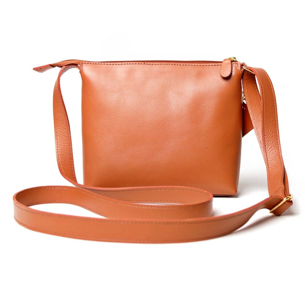 Bolsa Transversal em Couro Artlux 9061 Caramelo 3