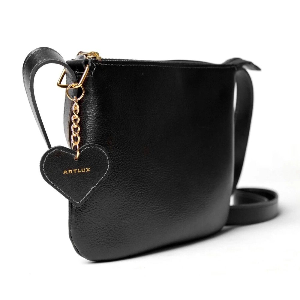 Bolsa Transversal em Couro Artlux 9060 Preto 2