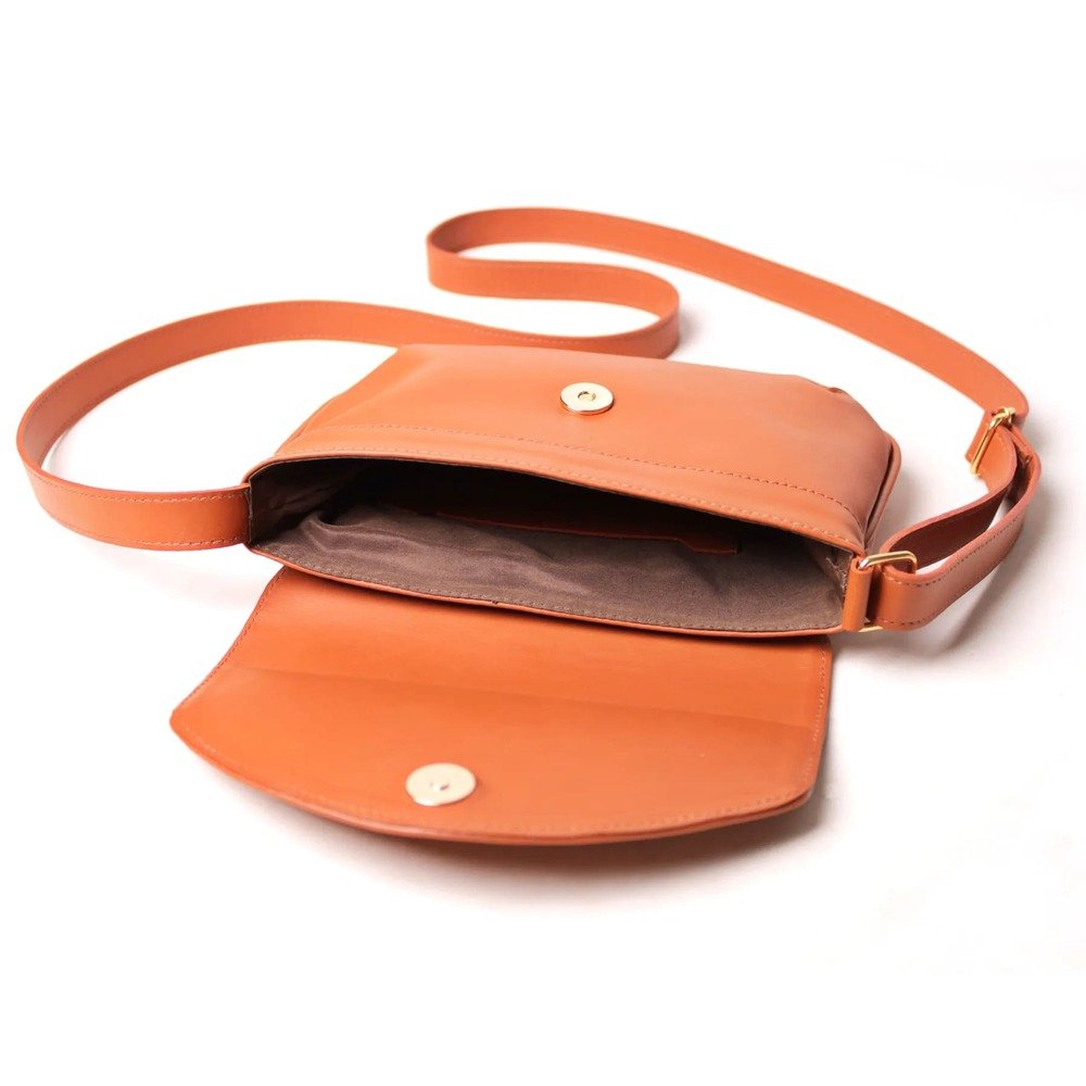 Bolsa Feminina Transversal em Couro Artlux 9064 Caramelo 2