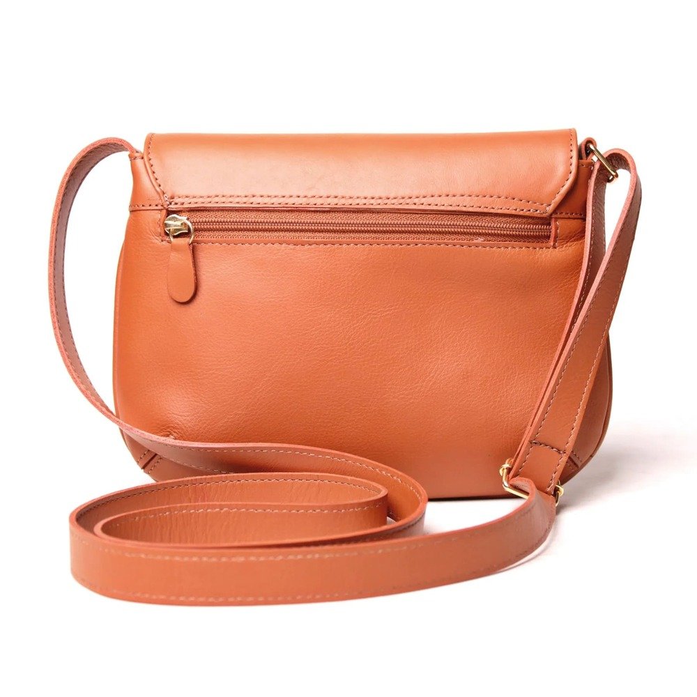 Bolsa Feminina Transversal em Couro Artlux 9064 Caramelo 3