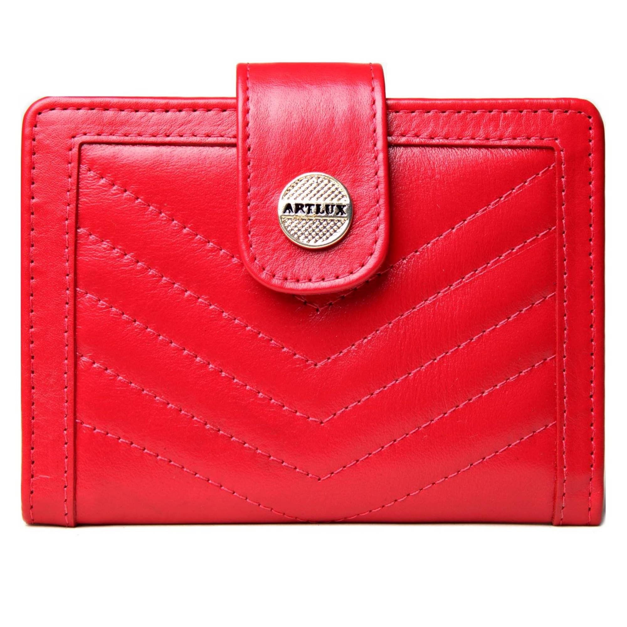 Carteira Feminina em Couro Artlux 350 Vermelho 1