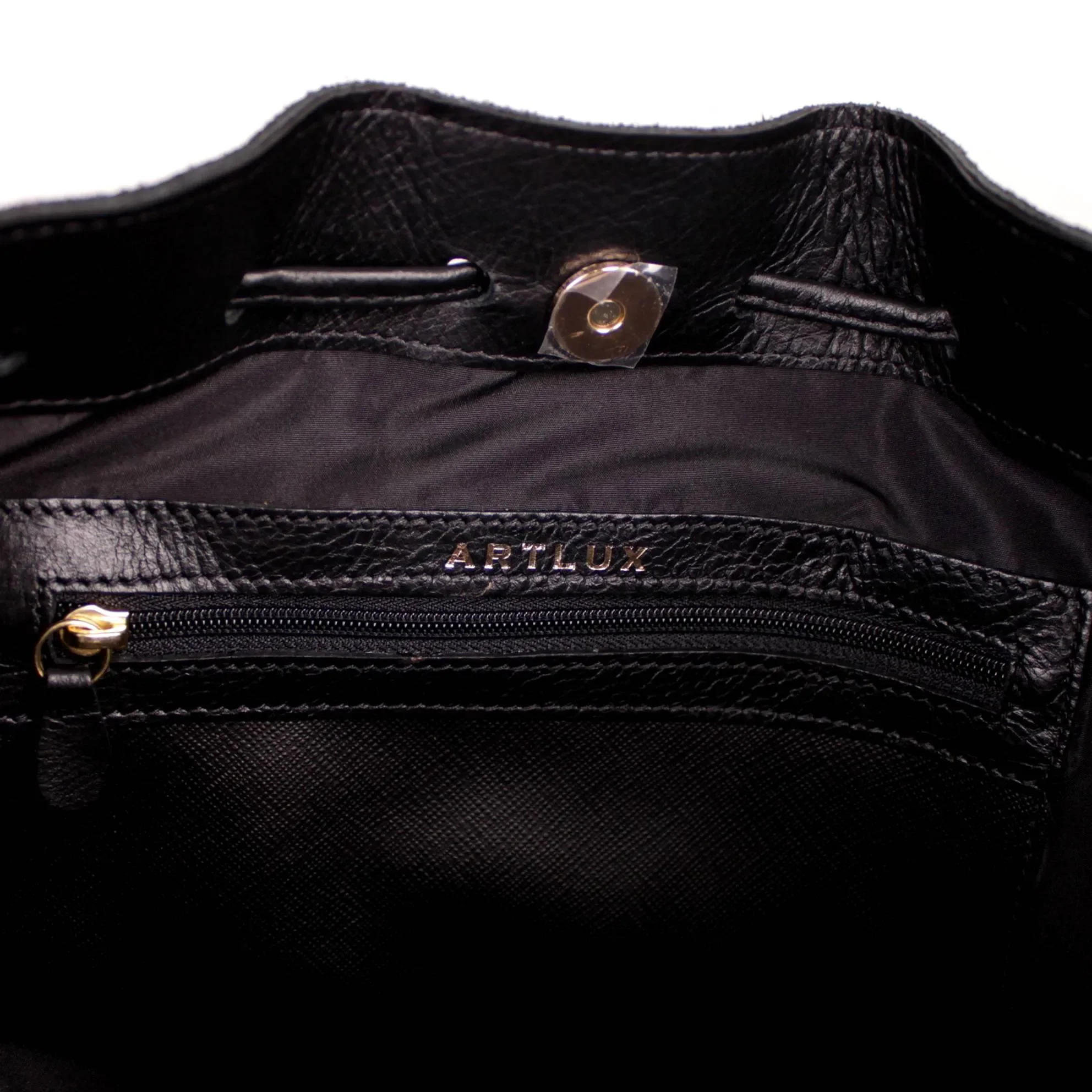 Bolsa Transversal em Couro Camurca Artlux 9069 Preto 3