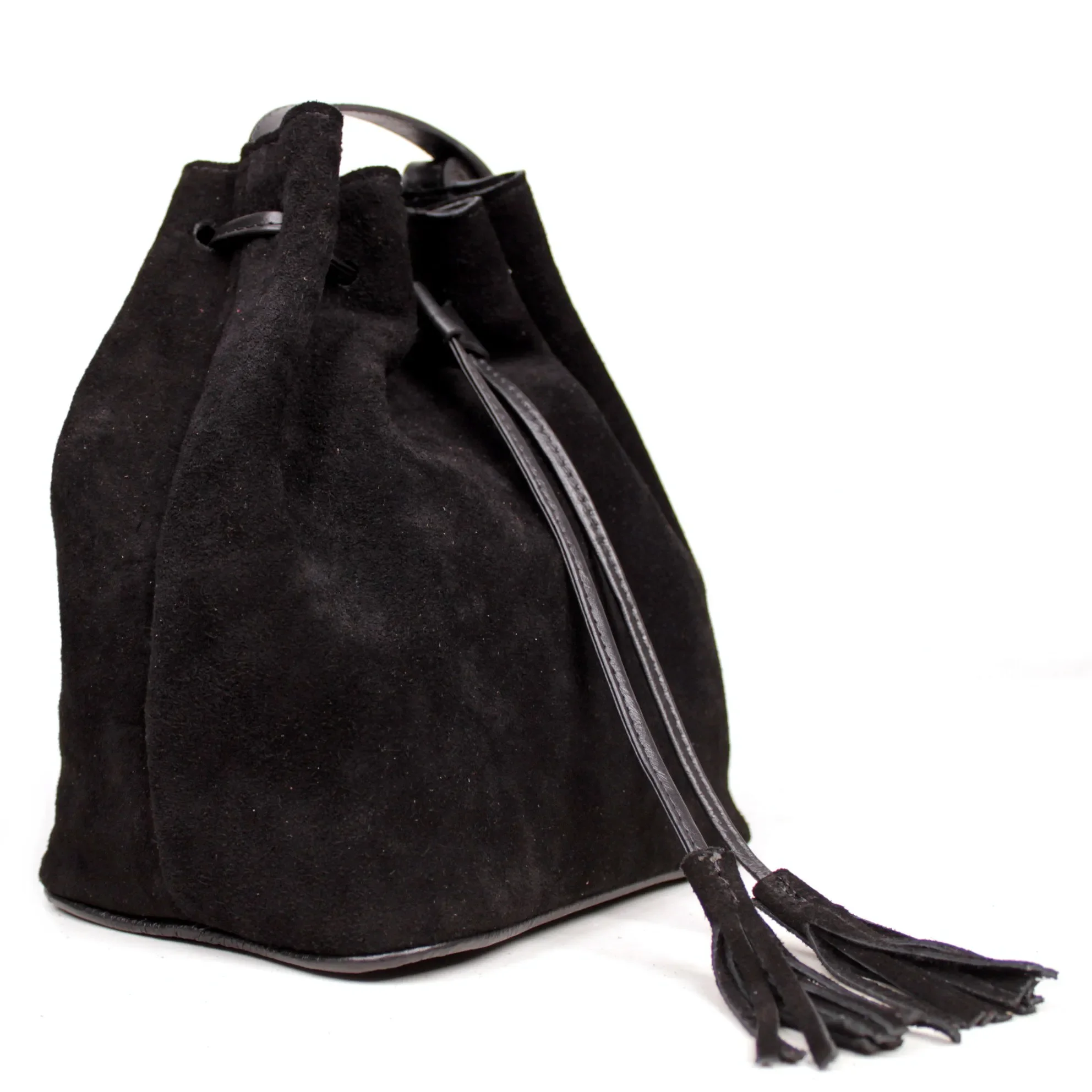 Bolsa Transversal em Couro Camurca Artlux 9069 Preto 4