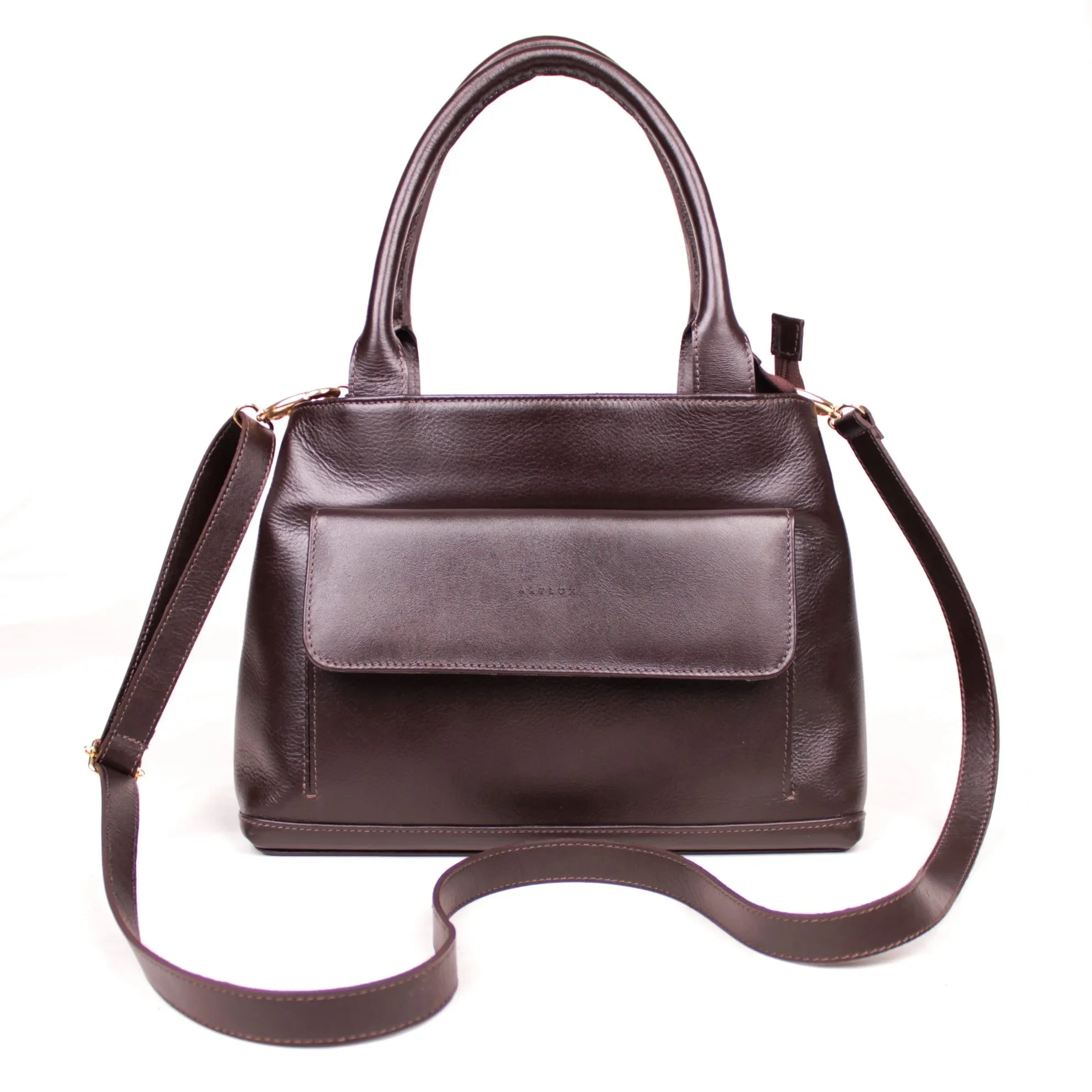 Bolsa Feminina de Ombro em Couro Artlux 9067 Café 5