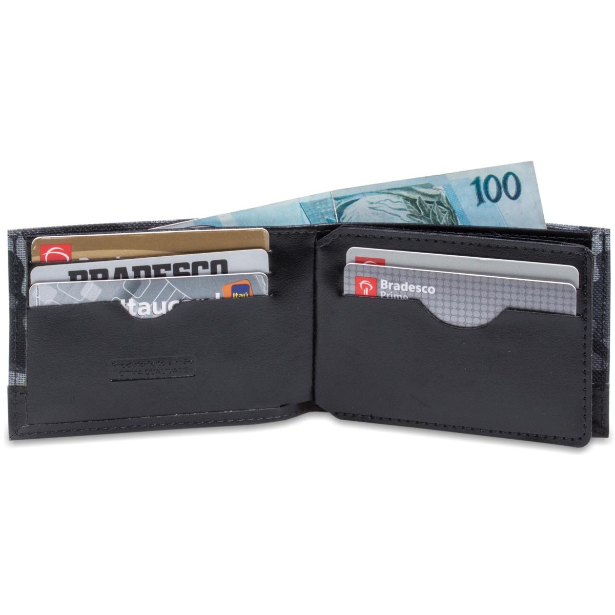 Kit Carteira + Chaveiro de Couro Artlux KN633 Preto 3