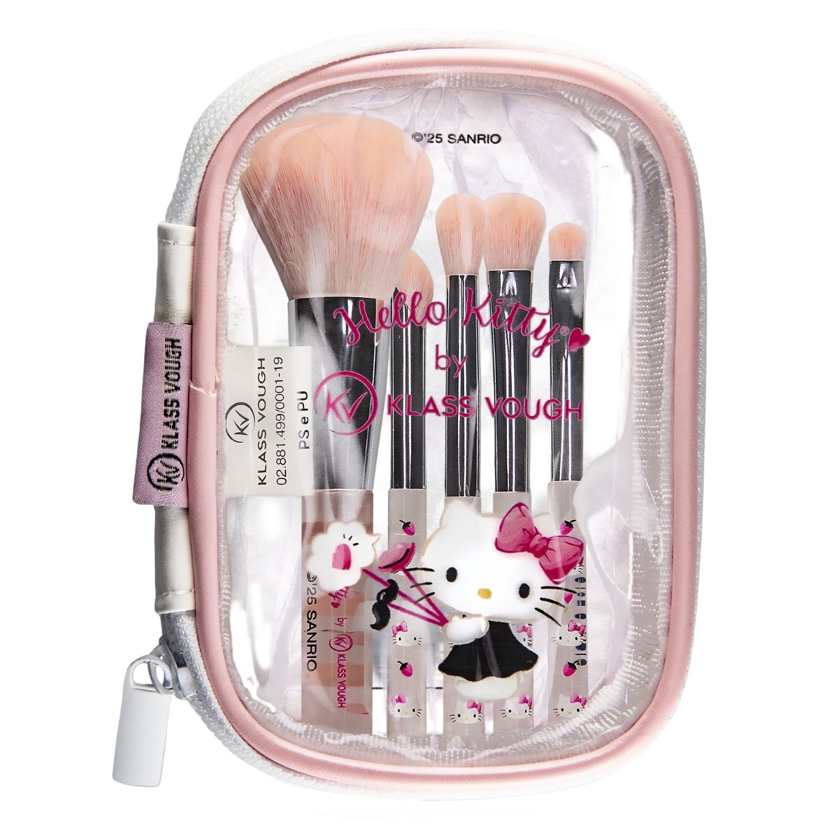 Kit Mini Pinceis com Necessaire Hello Kitty Klass Vough Bege 3