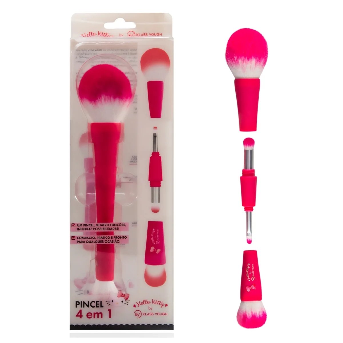 Pincel para Base e Po 4 em 1 Hello Kitty Klass Vough