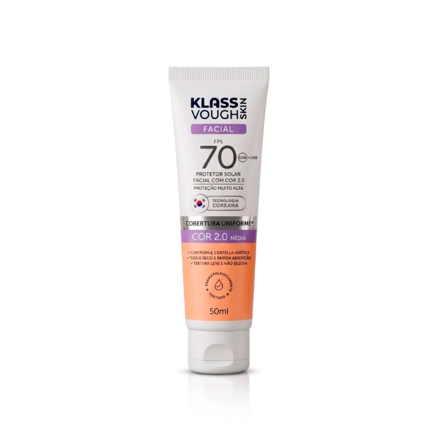 Protetor Solar Facial Cor 02 Media FPS 70 50ml