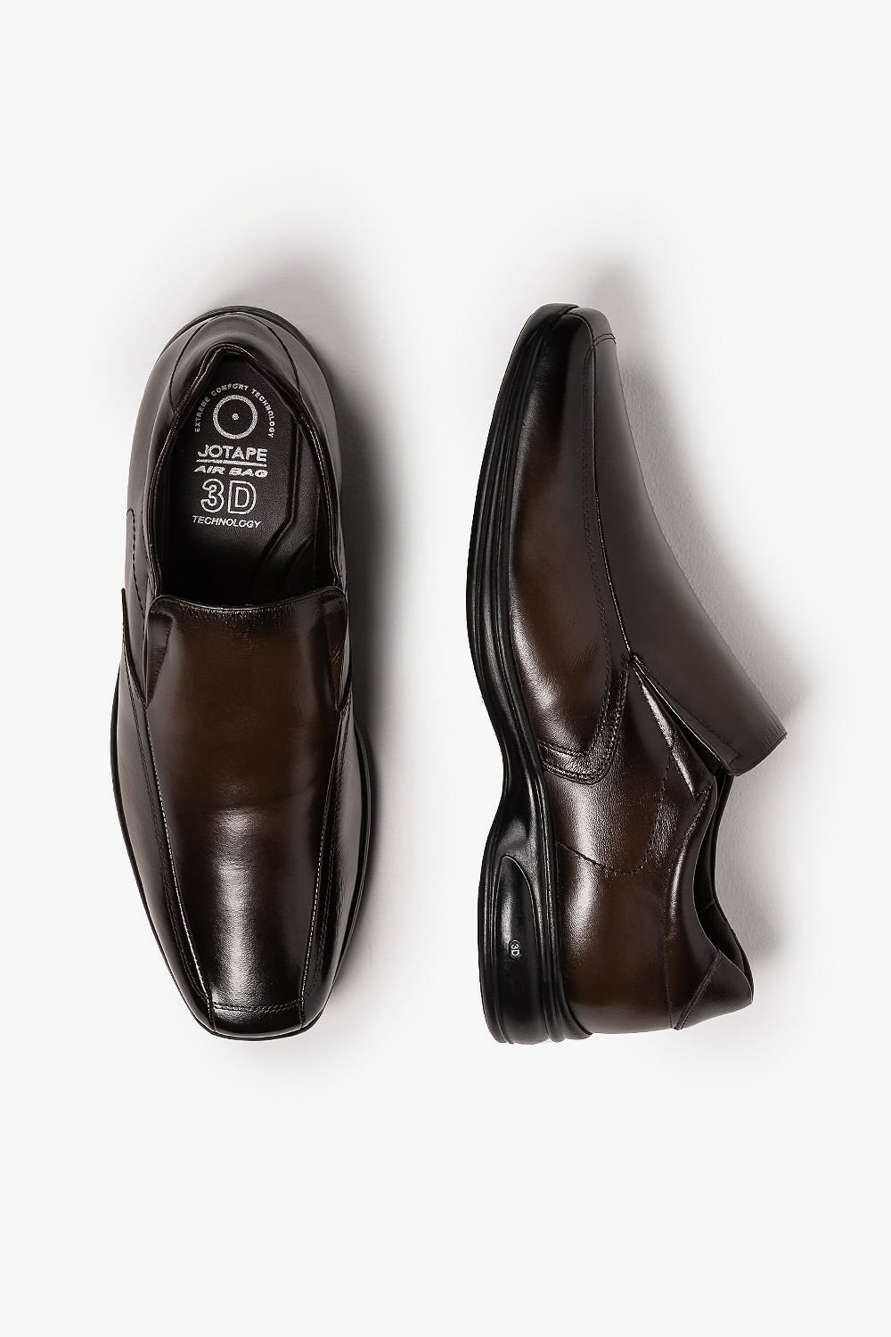Sapato Social Masculino 3D Vision Jota Pe Marrom 3
