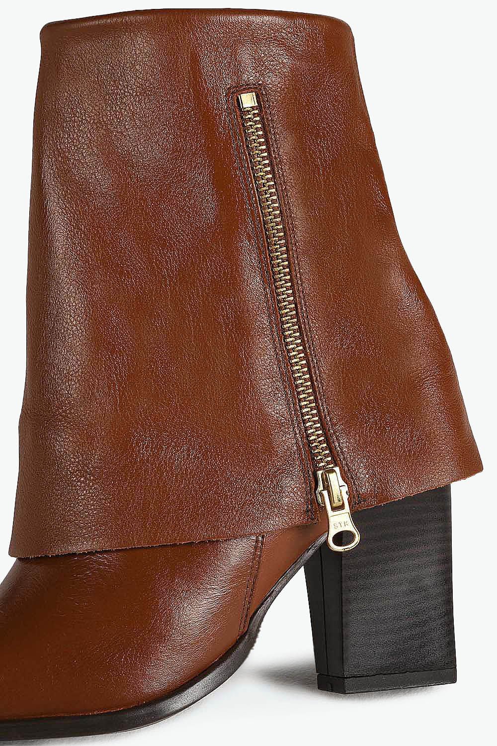 Bota Feminina Cano Médio Mundial Mayane Caramelo 2