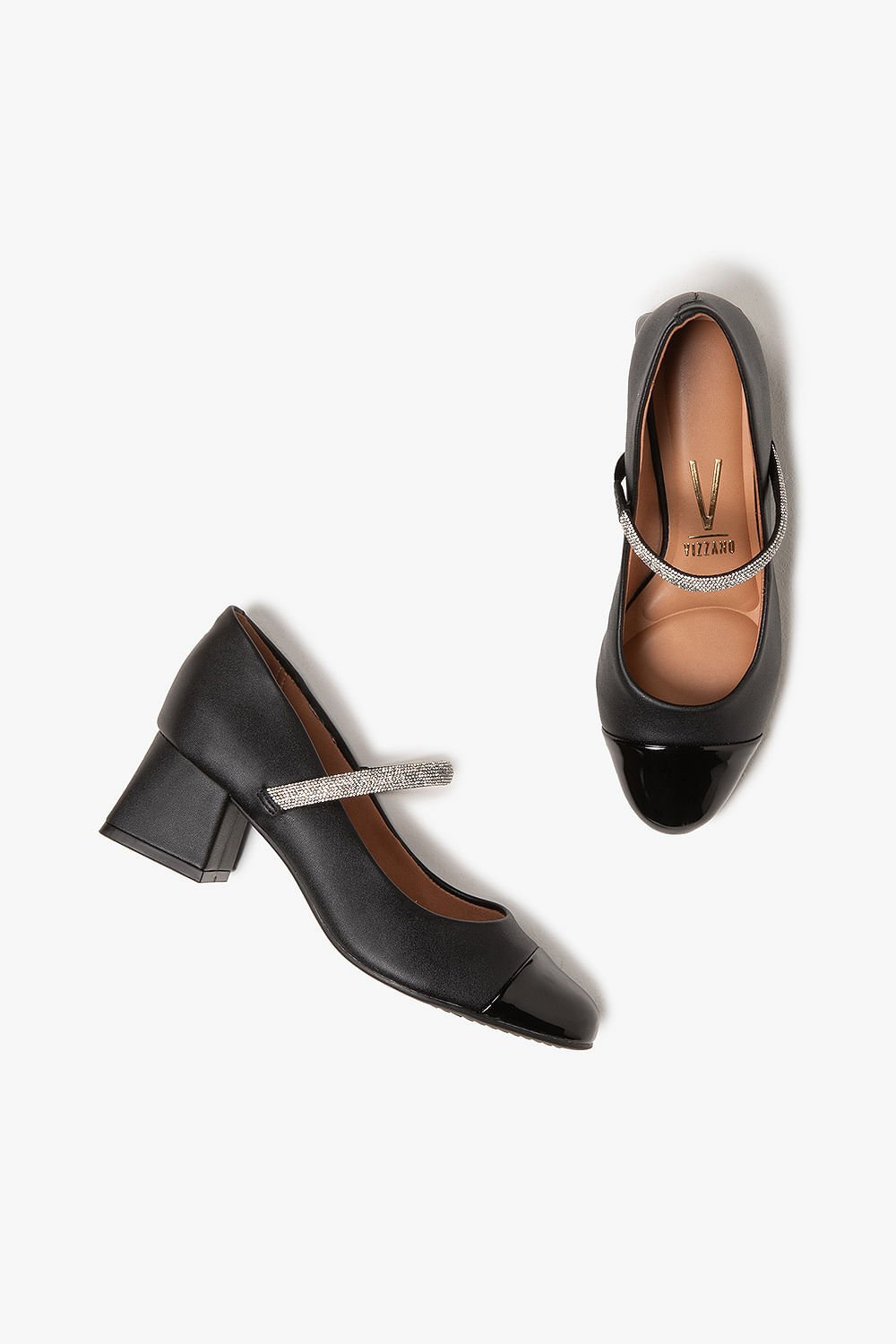 Sapato Feminino De Boneca Salto Médio Vizzano Briana Preto 3