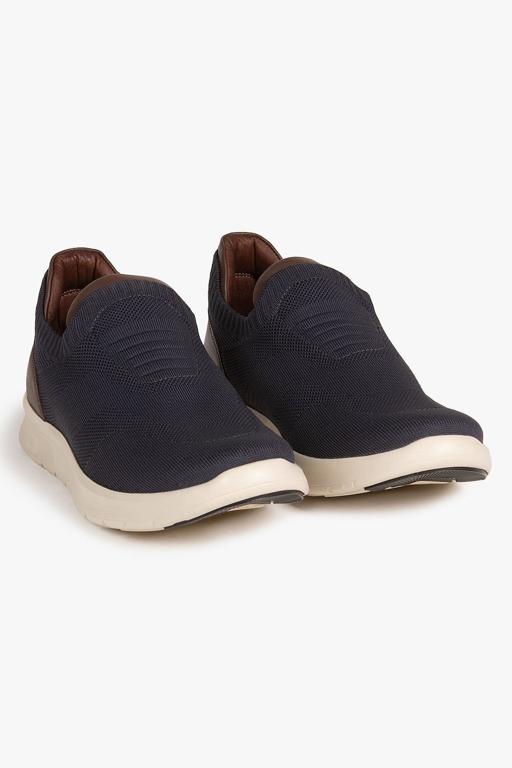 Sapatênis Masculino Slipper Pipper Knit Azul/Marrom 4