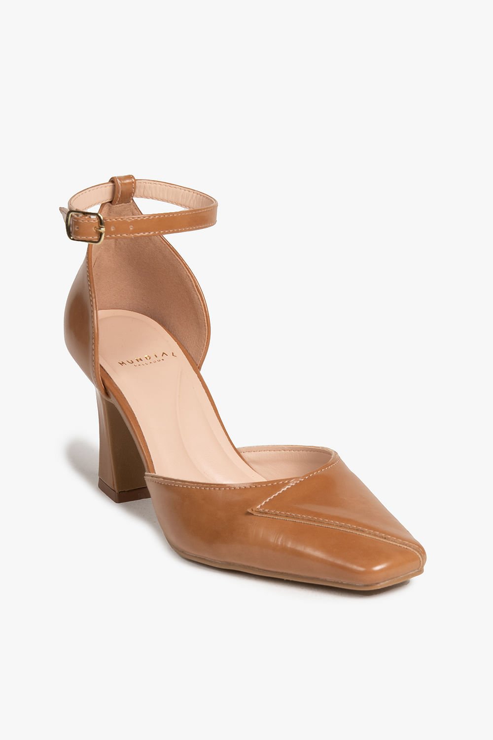 Sapato Feminino Salto Alto Mundial Emilie Caramelo 4